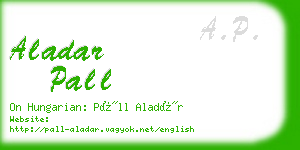 aladar pall business card